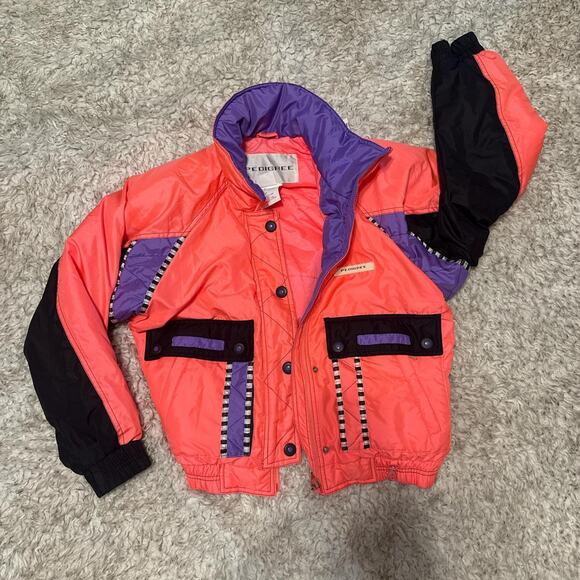 Vintage 80s 90s pedigree pedsport ski jacket-neon pink-medium - Picture 3 of 8